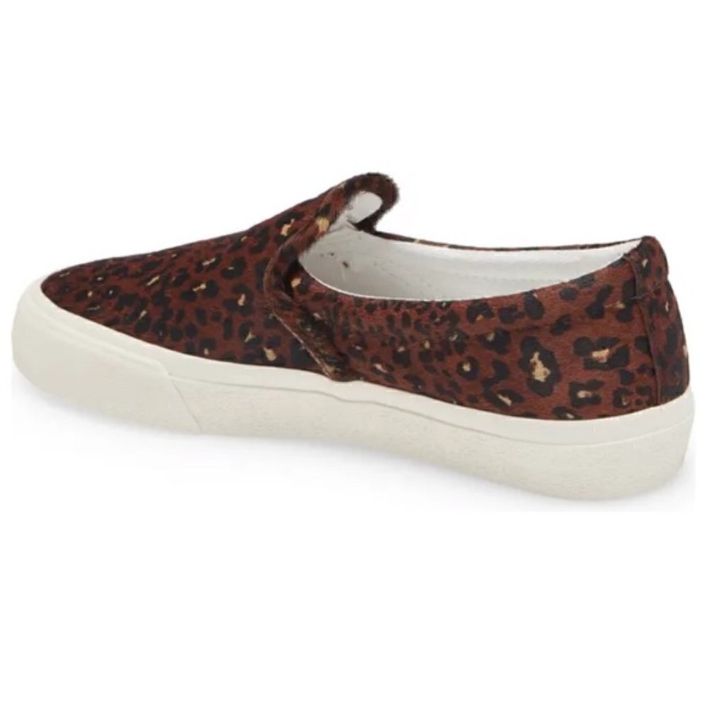 Madewell Sidewalk Recycled Canvas Sneaker Rich Brown Multi Calf Hair Shoes